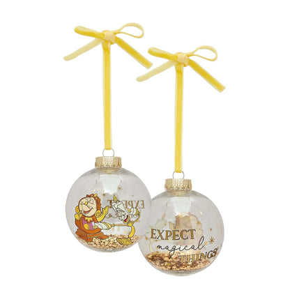 Disney Icons And Villains Set of 7 Baubles - Beauty & The Beast