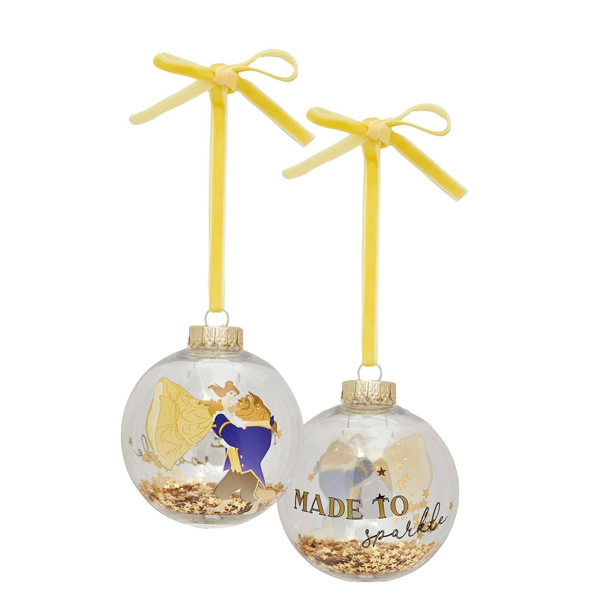 Disney Icons And Villains Set of 7 Baubles - Beauty & The Beast