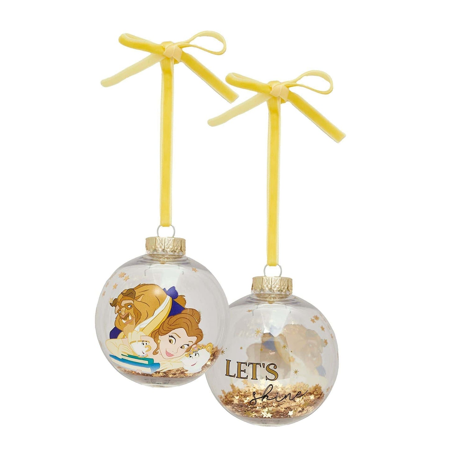 Disney Icons And Villains Set of 7 Baubles - Beauty & The Beast