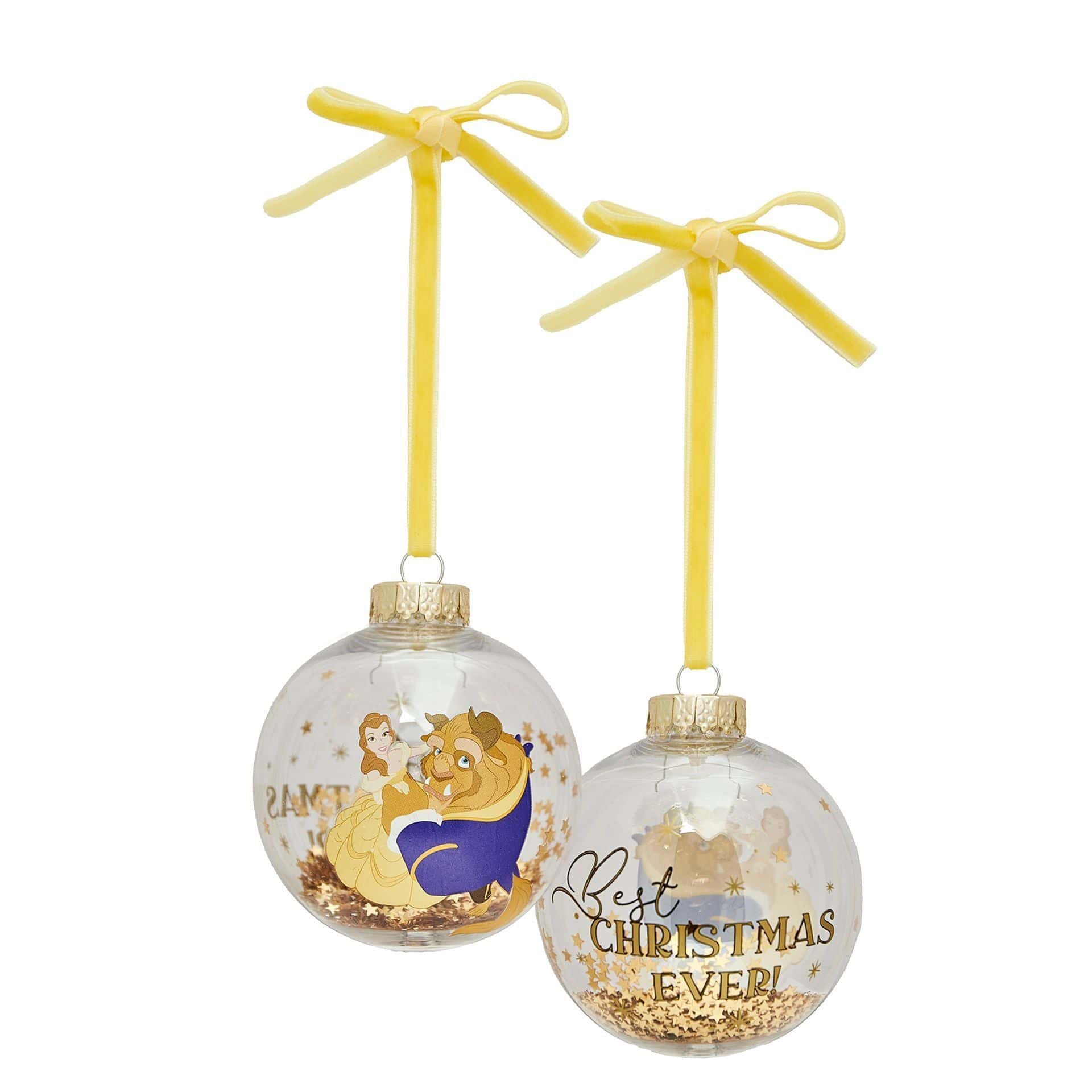 Disney Icons And Villains Set of 7 Baubles - Beauty & The Beast
