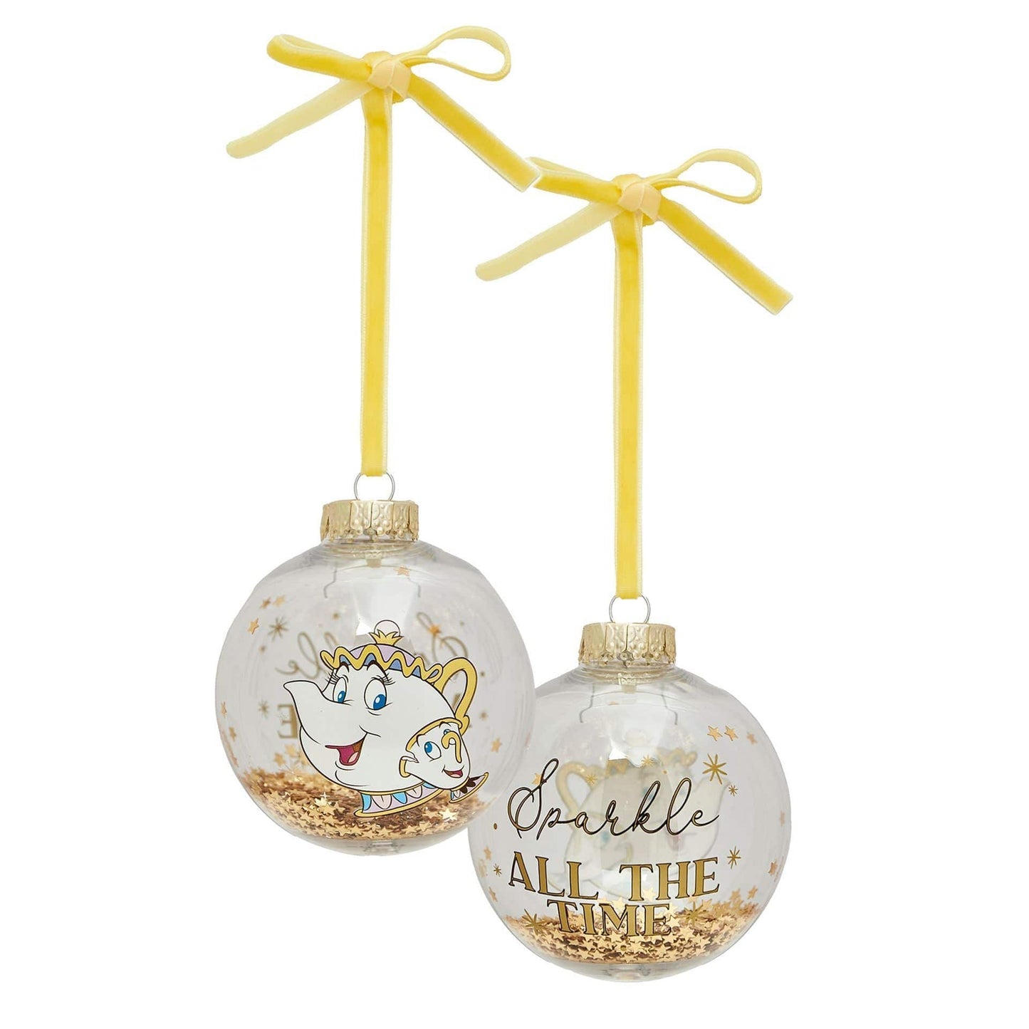 Disney Icons And Villains Set of 7 Baubles - Beauty & The Beast