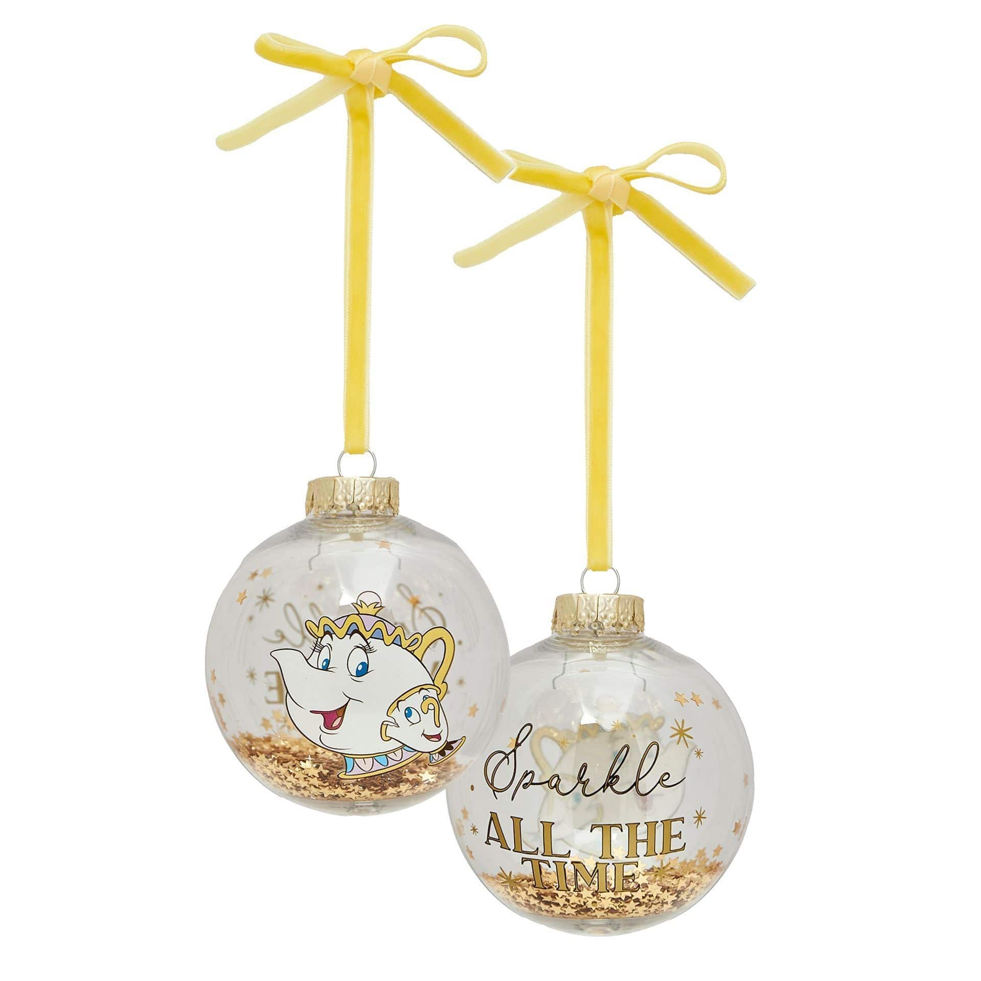 Disney Icons And Villains Set of 7 Baubles - Beauty & The Beast