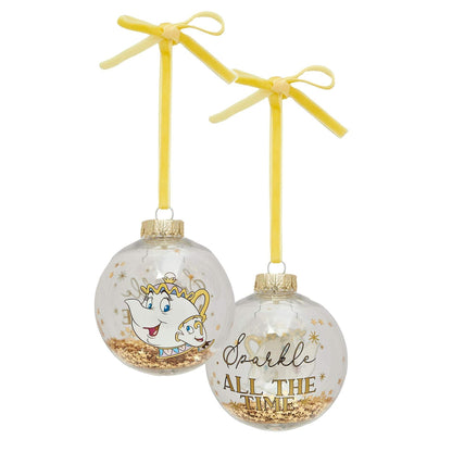 Disney Icons And Villains Set of 7 Baubles - Beauty & The Beast