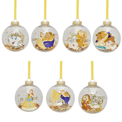 Disney Icons And Villains Set of 7 Baubles - Beauty & The Beast
