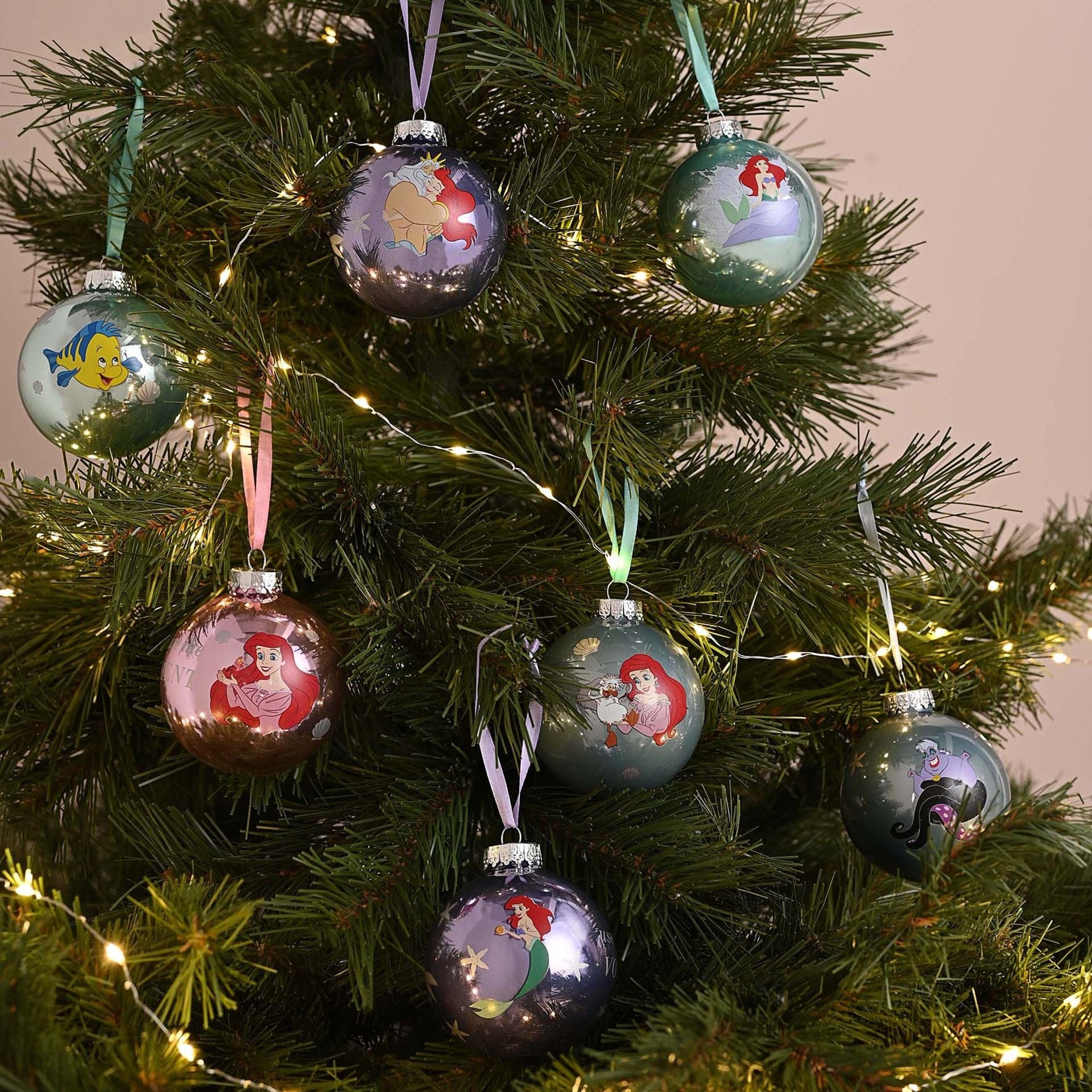 Disney Icons And Villains Set of 7 Baubles - The Little Mermaid