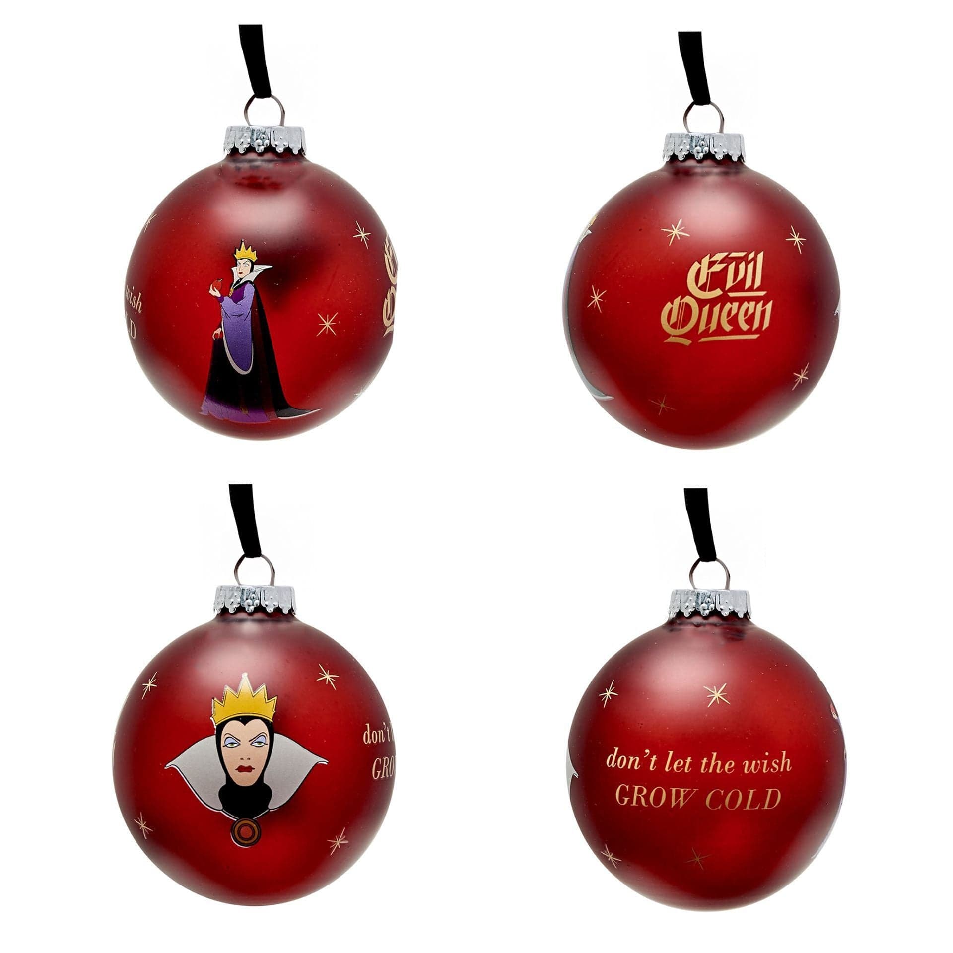 Disney Icons And Villains Set of 7 Baubles - Villains