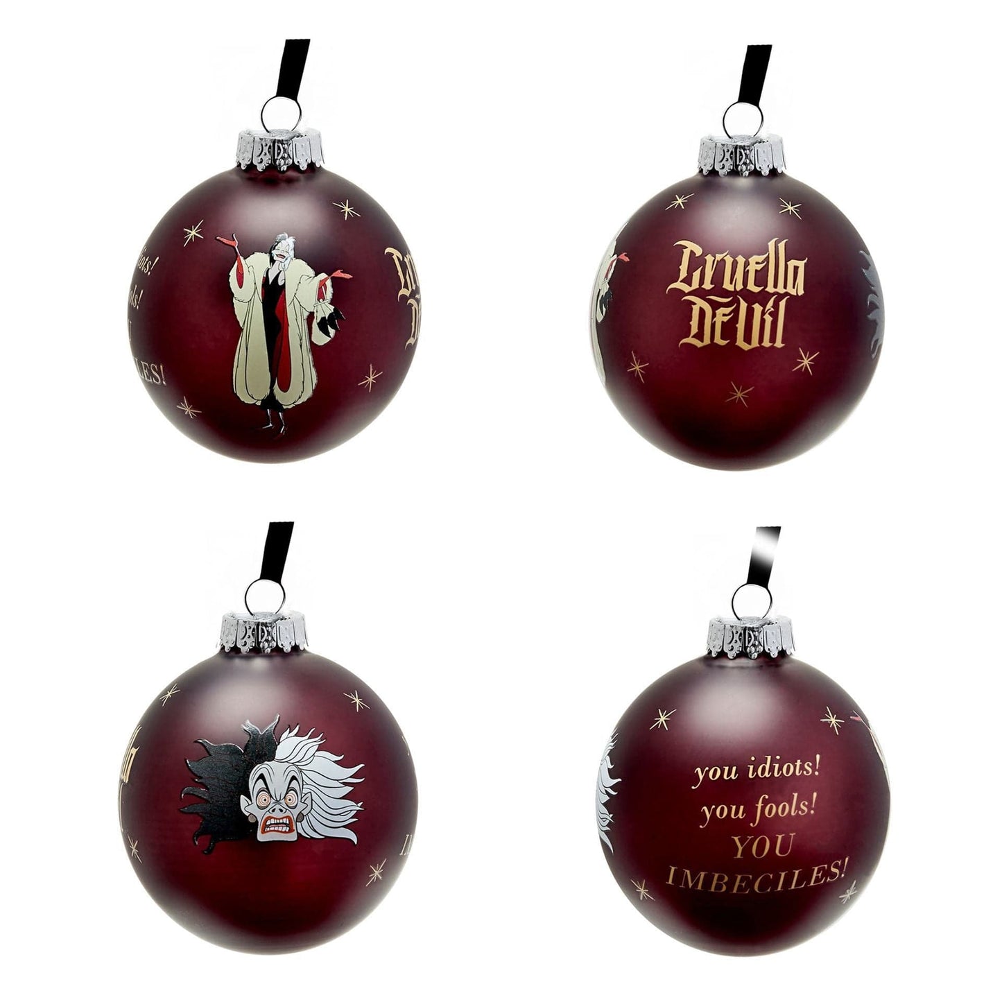 Disney Icons And Villains Set of 7 Baubles - Villains