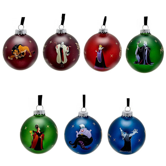 Disney Icons And Villains Set of 7 Baubles - Villains