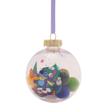 Disney Icons And Villains Set of 7 Baubles with Pom Poms Lilo & Stitch
