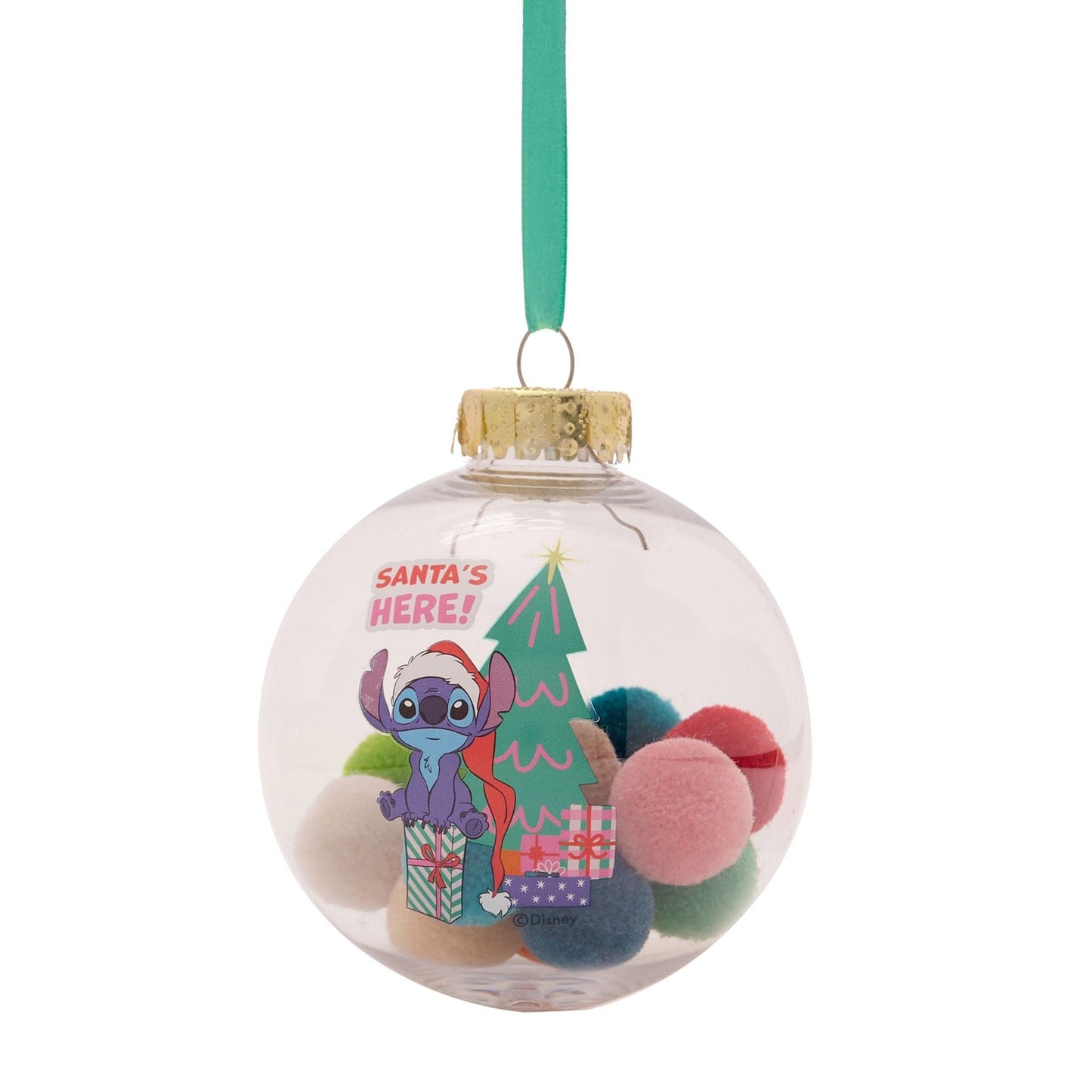 Disney Icons And Villains Set of 7 Baubles with Pom Poms Lilo & Stitch