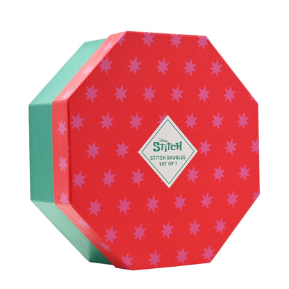 Disney Icons And Villains Set of 7 Baubles with Pom Poms Lilo & Stitch