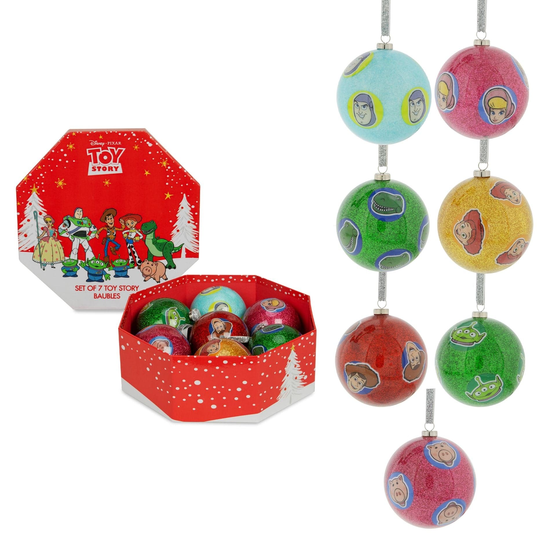 Disney Icons And Villains Set of 7 Toy Story Baubles