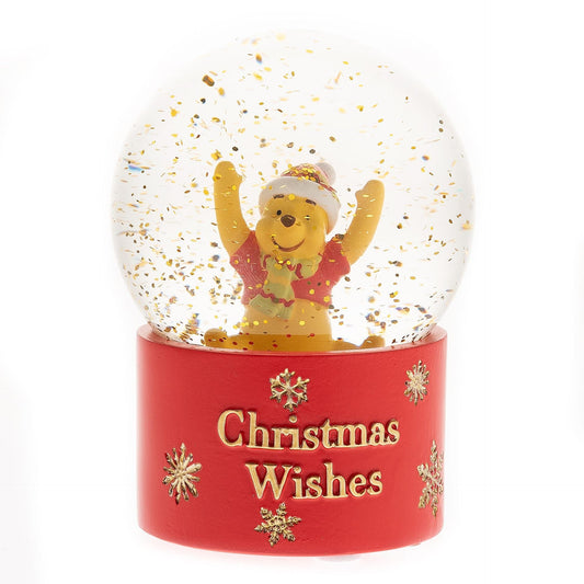 Disney Icons And Villains Winnie The Pooh Snowglobe "Christmas Wishes"