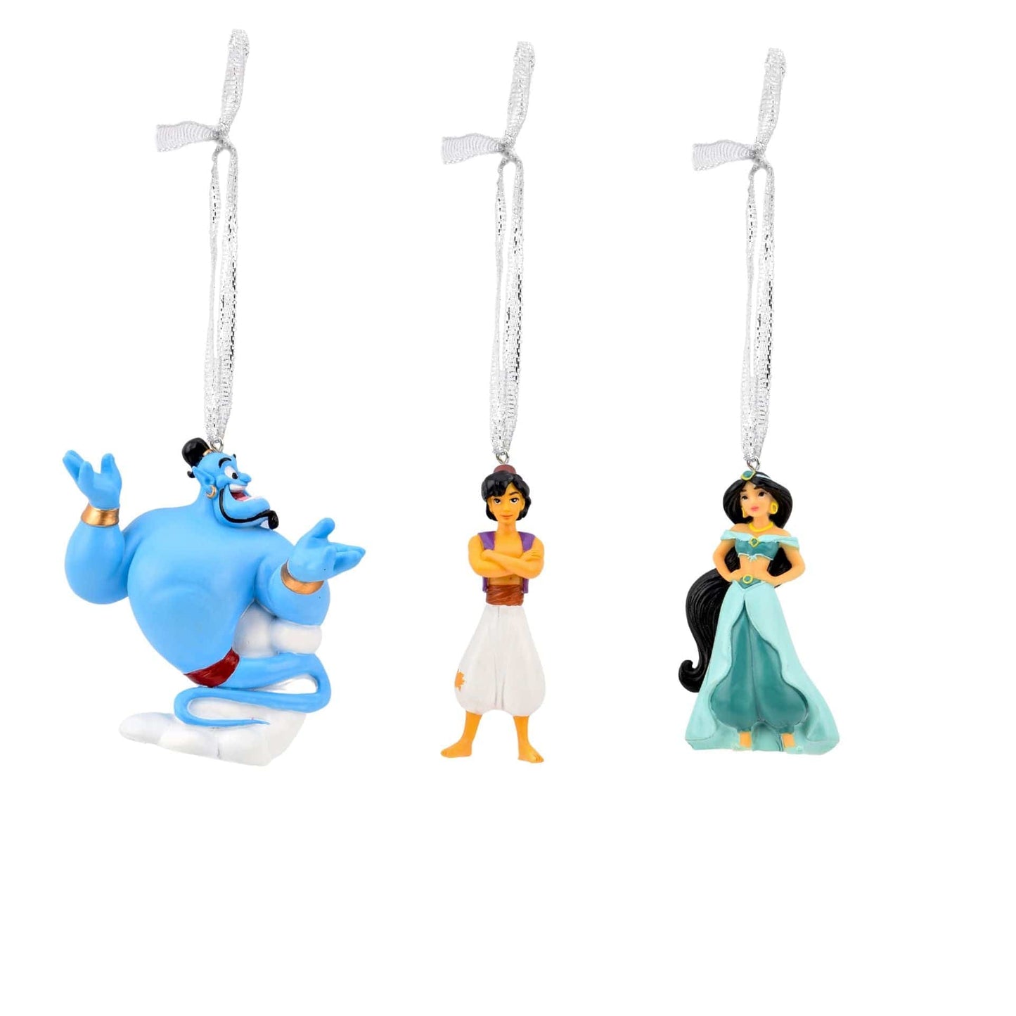 Disney Icons & Villains Set of 3 Hanging Decorations  Genie, Jasmine, Aladdin