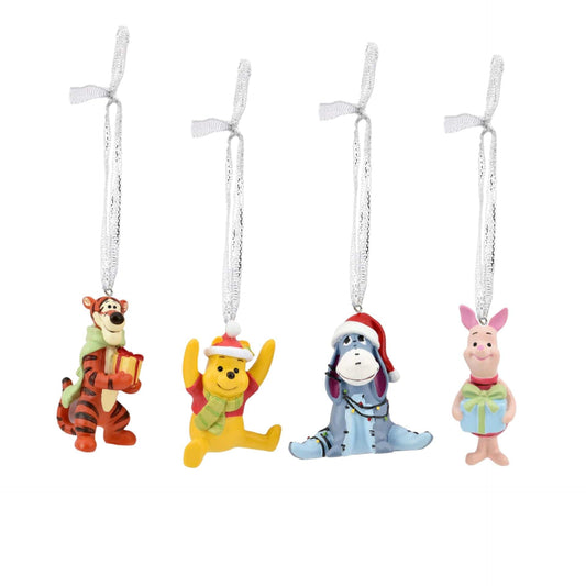 Disney Icons & Villains Set of 4 Winnie The Pooh Resin Hanging Decorations