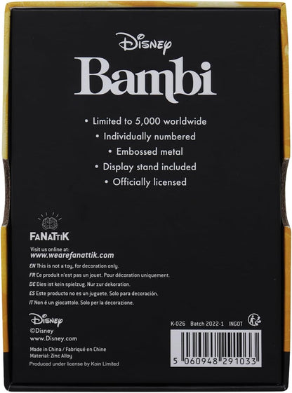 Disney Limited Edition Bambi Collectable Ingot