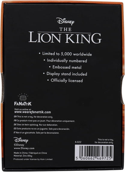 Disney Limited Edition The Lion King Collectable Ingot