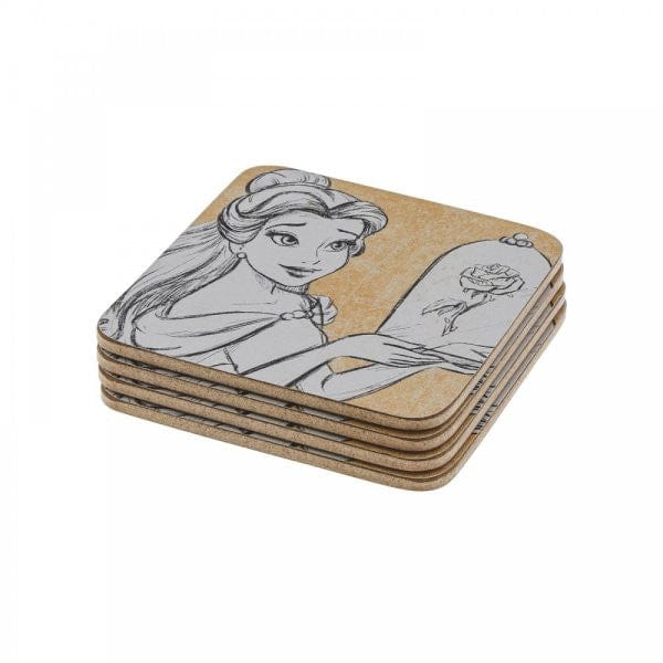 Disney Love Blooms Belle Coaster Set of 4 A31837