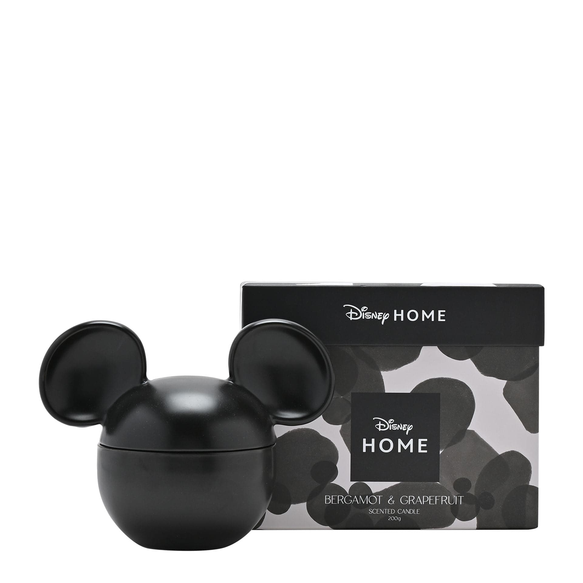 Disney Mickey Black Ceramic Vessel Fragranced Candle Bergamot & Grapefruit