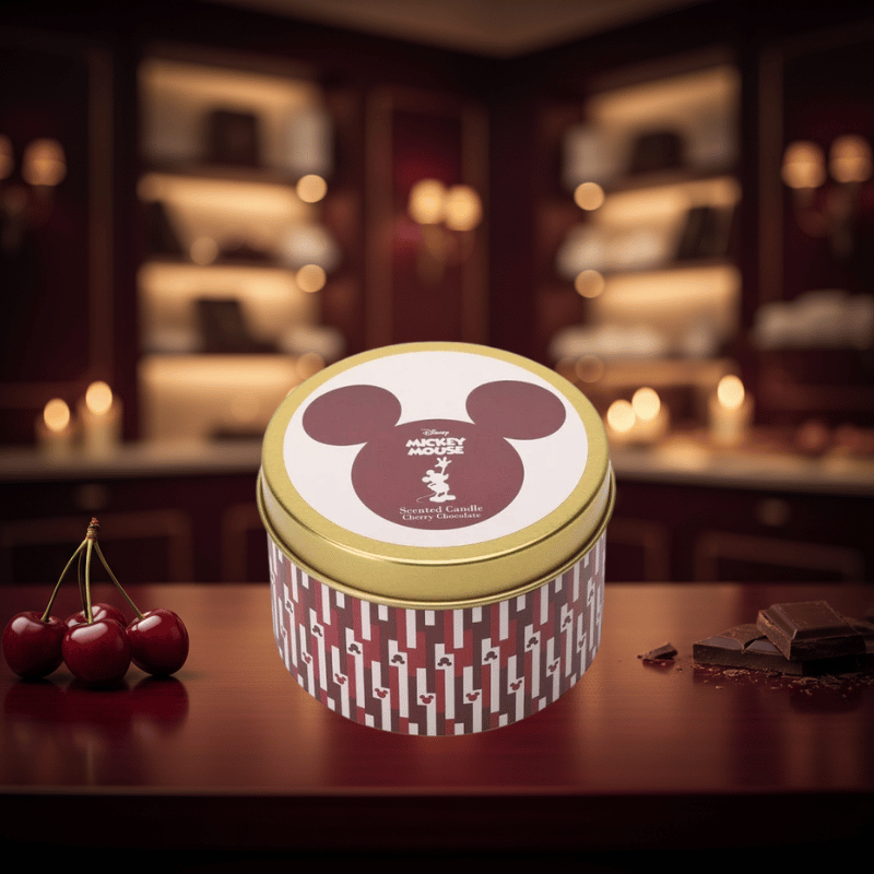 Disney Mickey Mouse Cherry Chocolate Tin Candle by Disney Home Fragrance