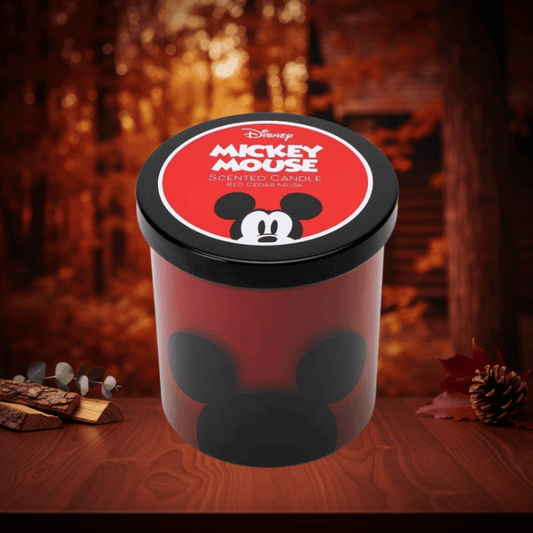 Disney Mickey Mouse Red Cedar Musk Candle by Disney Home Fragrance