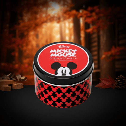 Disney Mickey Mouse Red Cedar Musk Tin Candle by Disney Home Fragrance