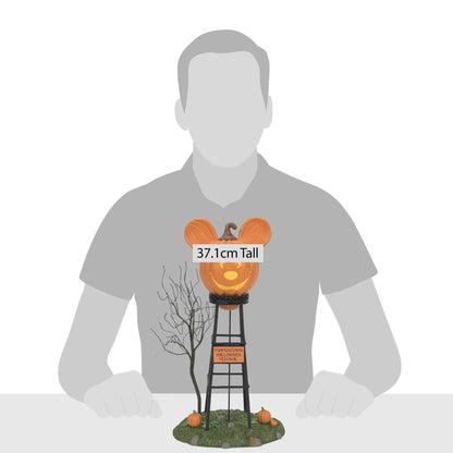 Disney Mickey's Pumpkintown Water Tower Figurine Disney Village By Department 56