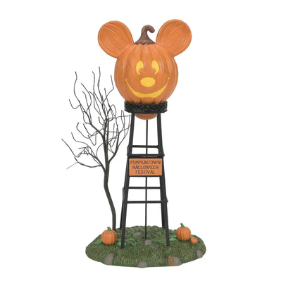Disney Mickey's Pumpkintown Water Tower Figurine Disney Village By Department 56