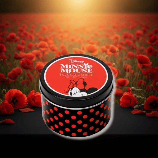 Disney Minnie Mouse Red Poppy Musk Tin Candle by Disney Home Fragrance