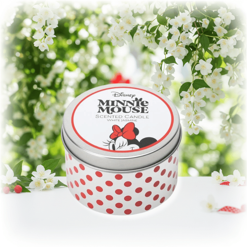 Disney Minnie Mouse White Jasmine Tin Candle by Disney Home Fragrance