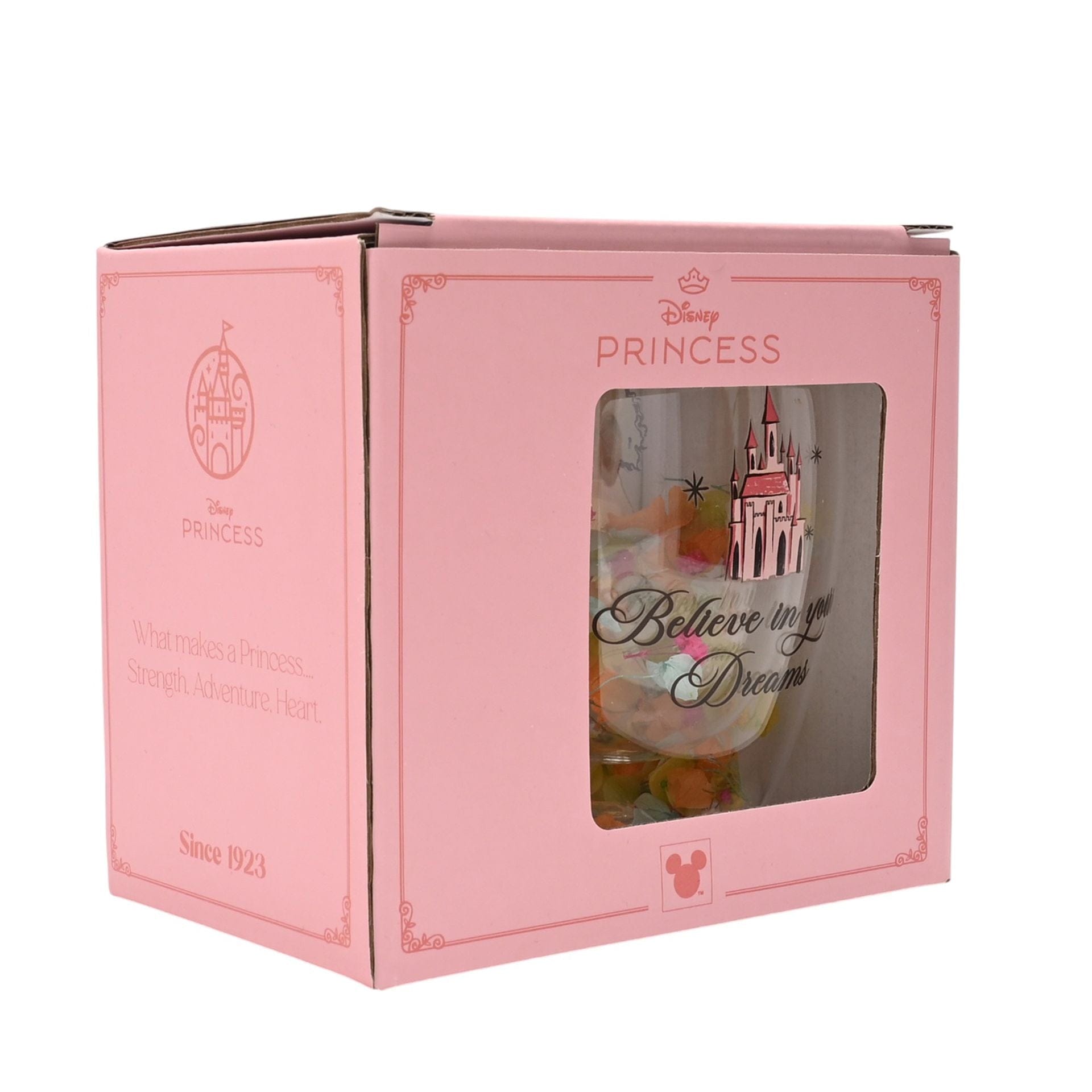 Disney Pastel Princess Floral Decorative Glass Mug - Multi Princess