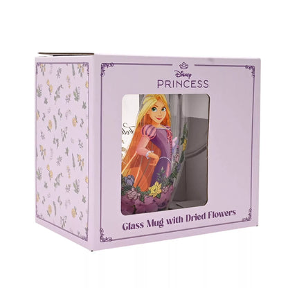 Disney Pastel Princess Floral Decorative Glass Mug - Rapunzel (Tangled)