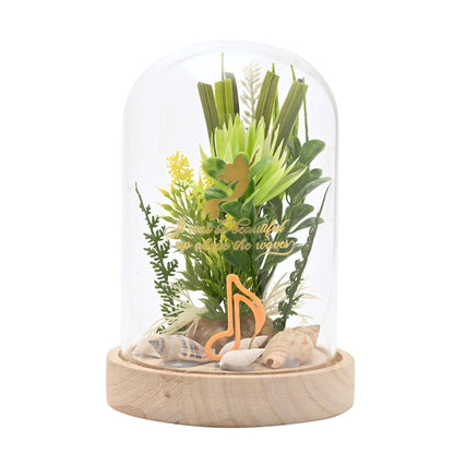 Disney Pastel Princess Florals In A Cloche With Neon Light - Ariel The Little Mermaid