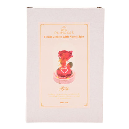 Disney Pastel Princess Florals In A Cloche With Neon Light - Belle Beauty And the Beast