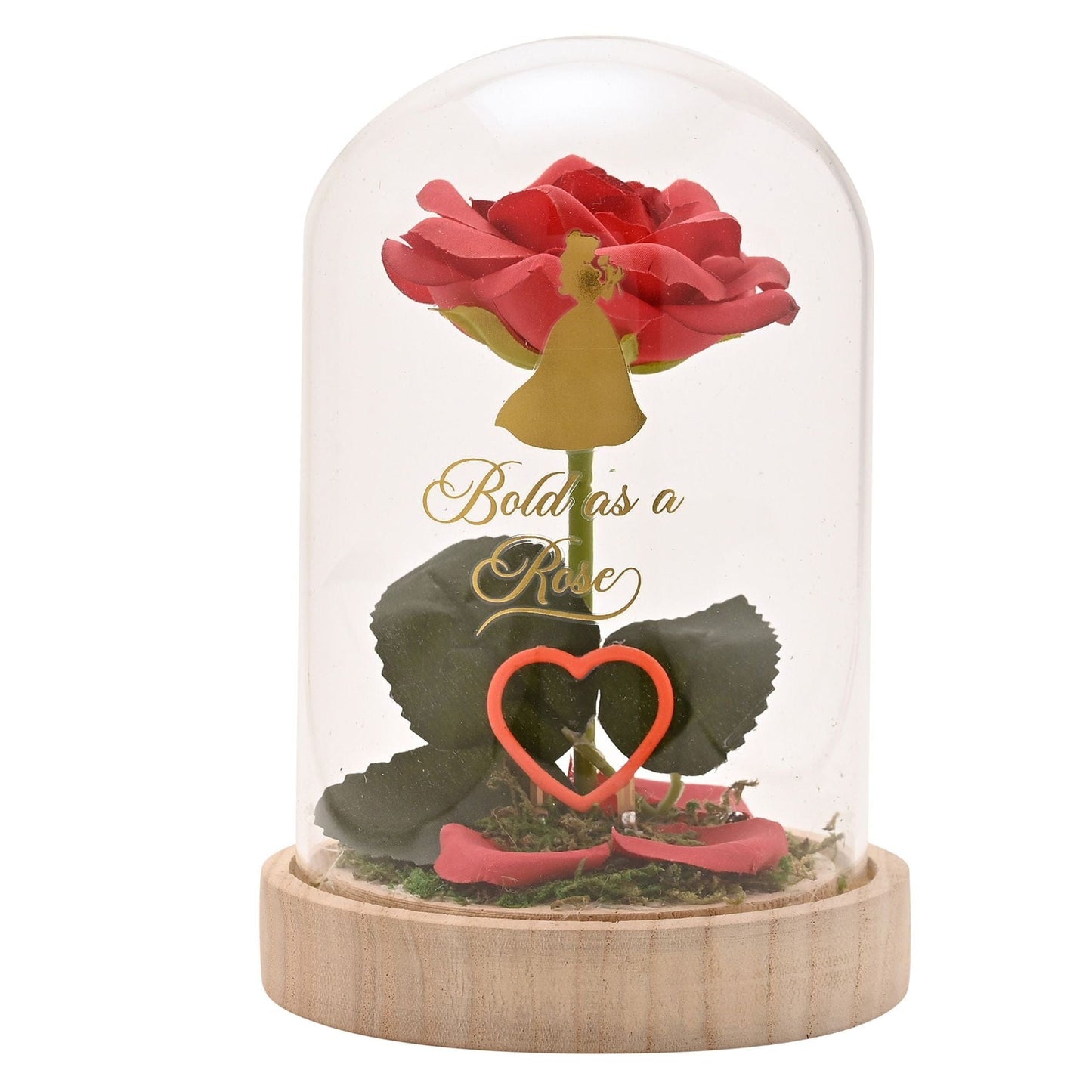 Disney Pastel Princess Florals In A Cloche With Neon Light - Belle Beauty And the Beast
