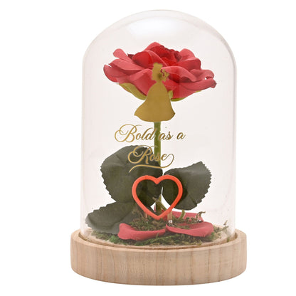 Disney Pastel Princess Florals In A Cloche With Neon Light - Belle Beauty And the Beast