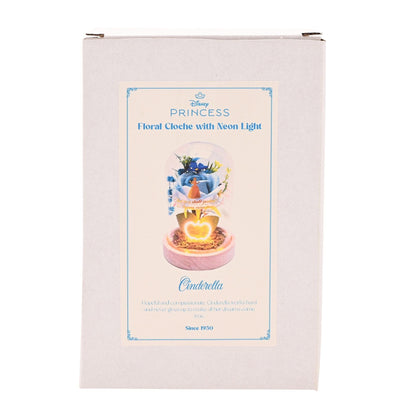 Disney Pastel Princess Florals In A Cloche With Neon Light - Cinderella