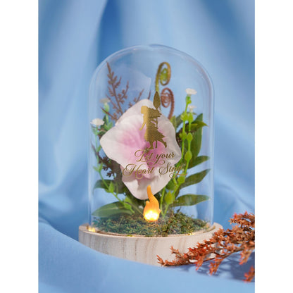 Disney Pastel Princess Florals In A Cloche With Neon Light - Moana