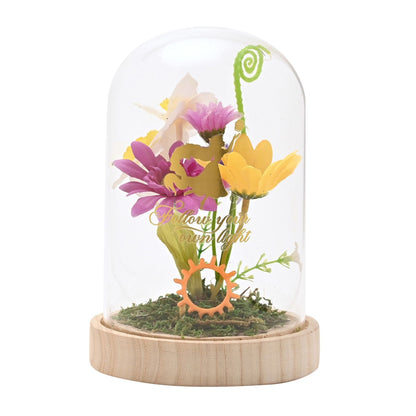 Disney Pastel Princess Florals In A Cloche With Neon Light - Rapunzel Tangled