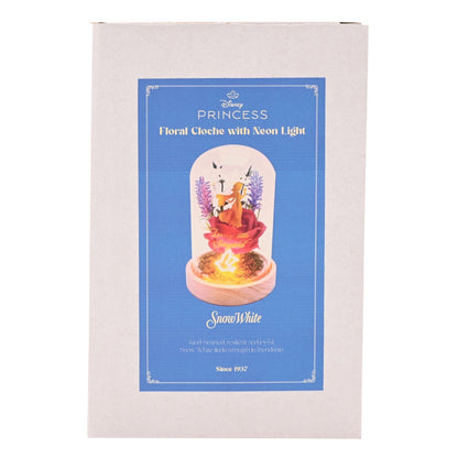 Disney Pastel Princess Florals In A Cloche With Neon Light - Snow White