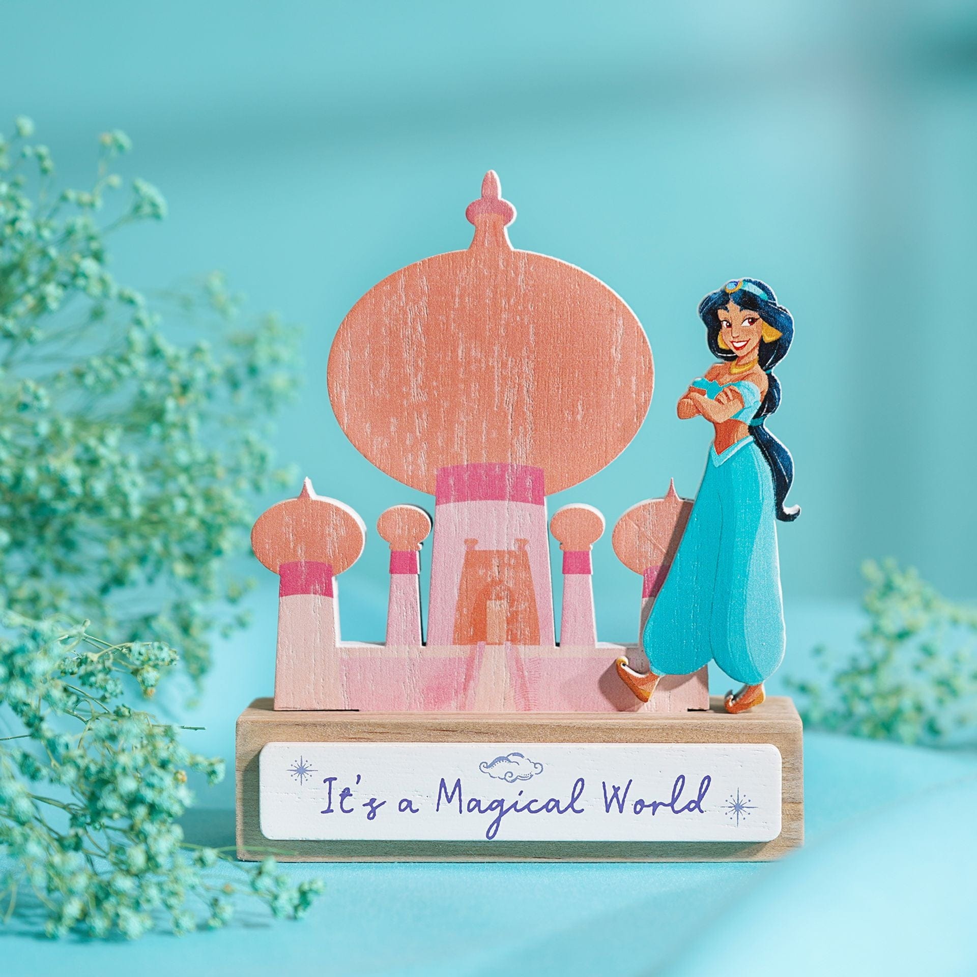Disney Pastel Princess Mini Castle Plaque - Jasmine Aladdin