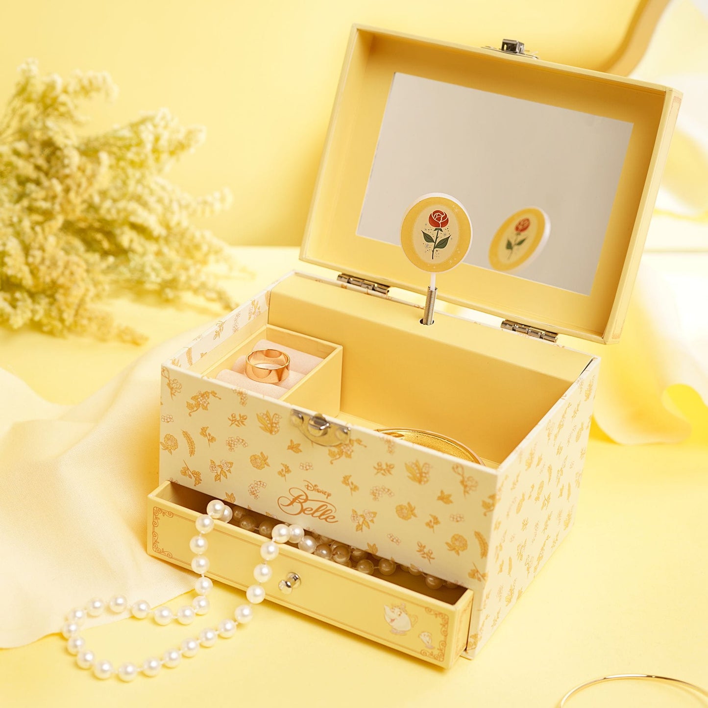 Disney Pastel Princess Musical Jewellery Box - Belle Beauty And The Beast
