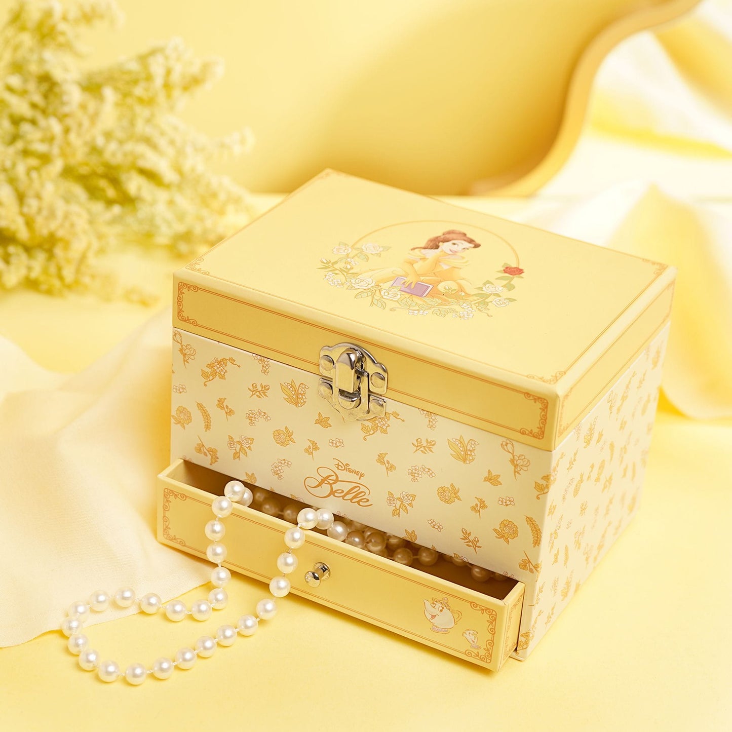 Disney Pastel Princess Musical Jewellery Box - Belle Beauty And The Beast