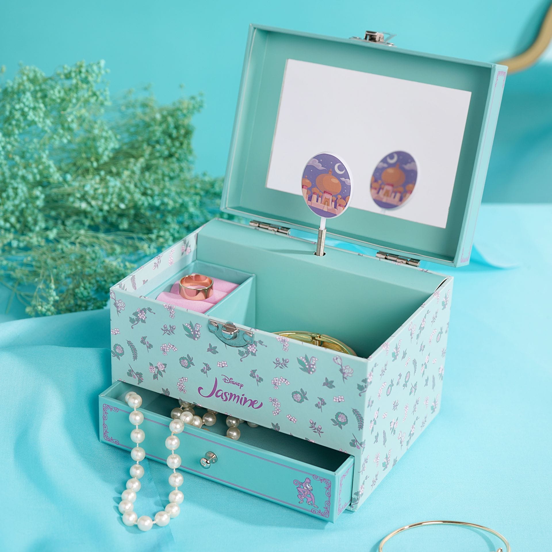 Disney Pastel Princess Musical Jewellery Box - Jasmine Aladdin