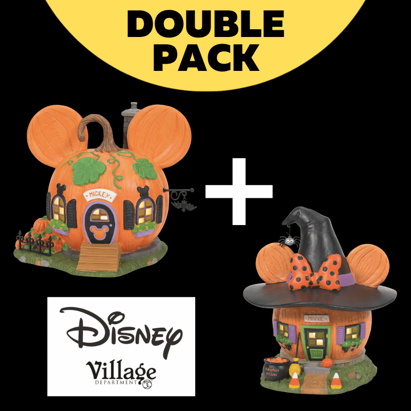 Disney Pumpkintown Mickey & Minnies Houses Double Pack