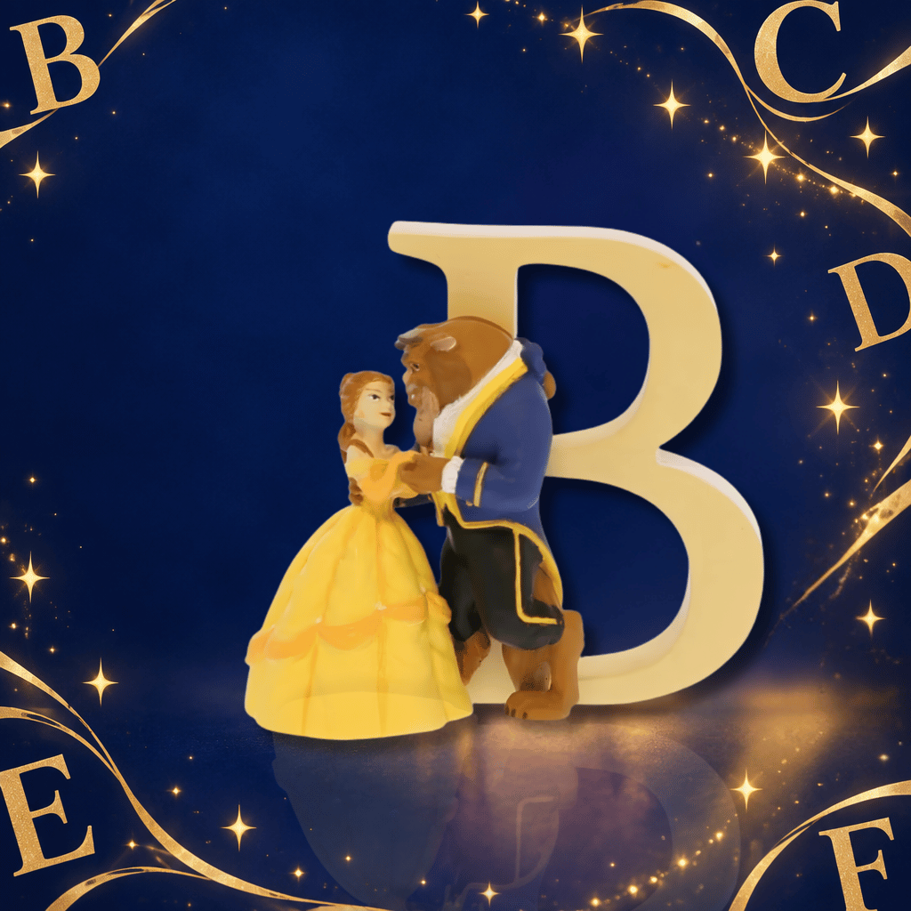 Disney Showcase Alphabet Letter B Beauty & The Beast Figurine