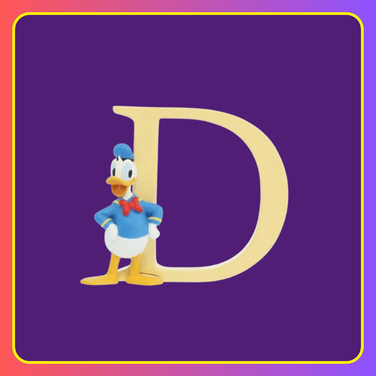 Disney Showcase Alphabet Letter D Donald Duck Figurine