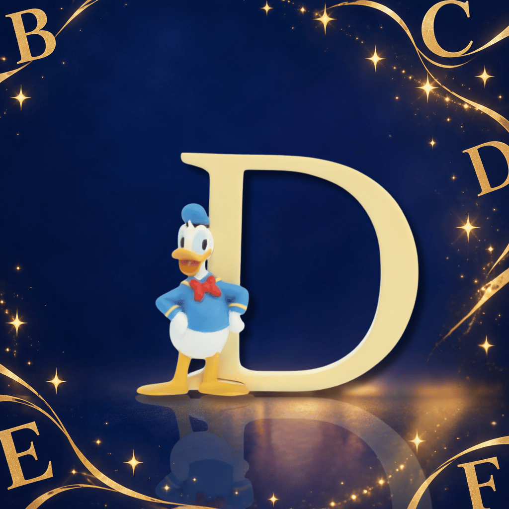 Disney Showcase Alphabet Letter D Donald Duck Figurine