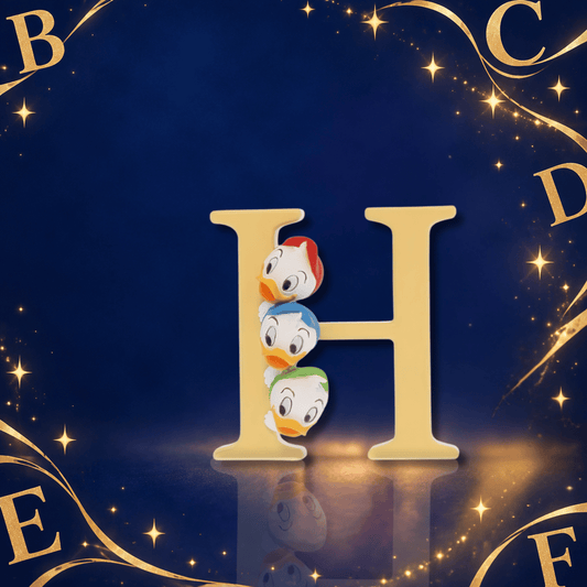 Disney Showcase Alphabet Letter H Huey Dewey Louie Figurine