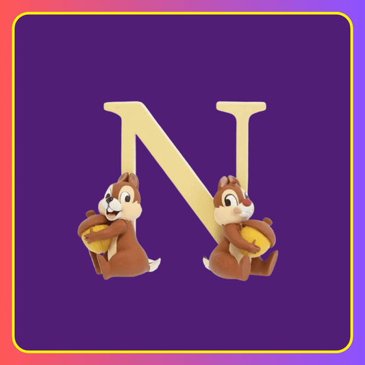 Disney Showcase Alphabet Letter N Chip 'n' Dale Figurine
